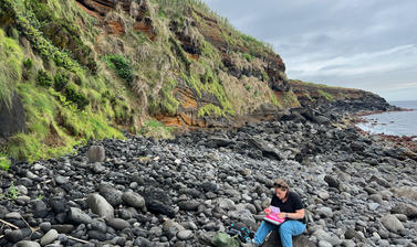 Dr Danielle taking notes on Terceira
